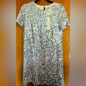 Sequin shift dress